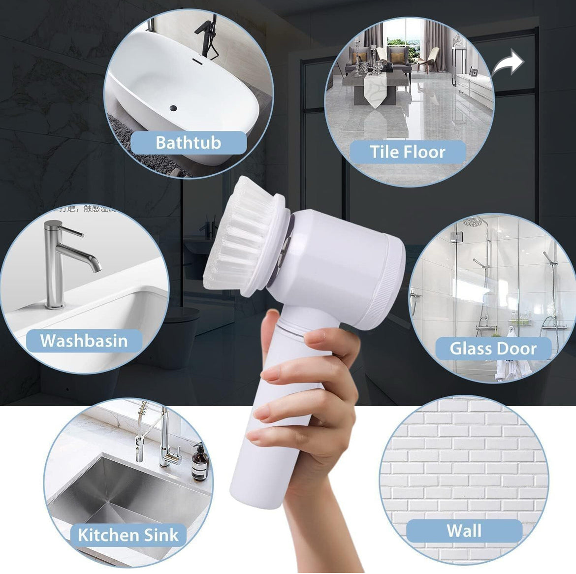 5-in-1 Electric Cleaning Brush Kit